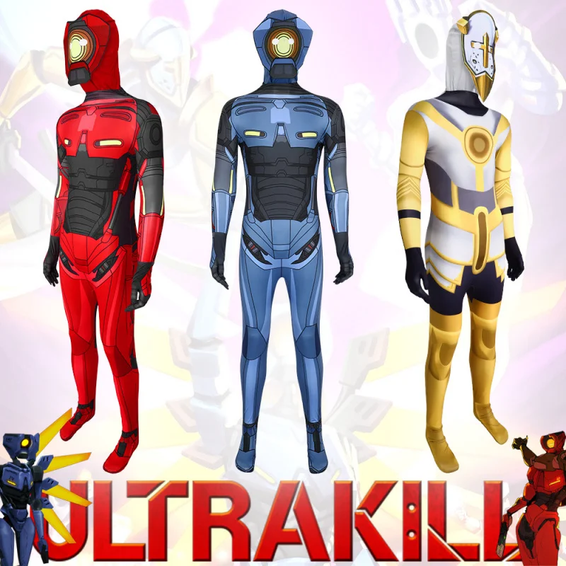 AR Ultra Kids Adult Ultrakill Cosplay Jumpsuit Bodysuit Kill Game Suit ...