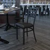 Series Ladder Back Metal Dining Chair for Restaurants, 2