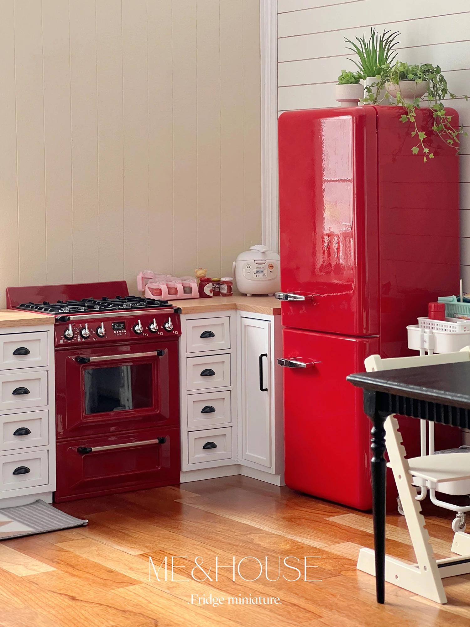 1/6 doll house model  Kitchen appliances refrigerator（ shells need to be used with refrigerator liner，The shell can be replaced） 3
