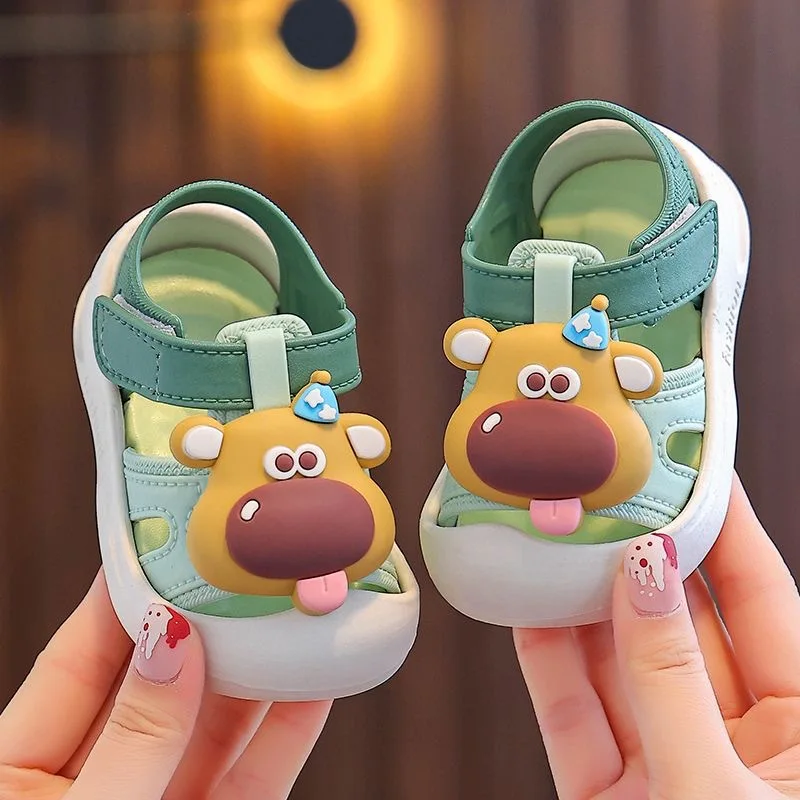 Baby Boys Girls Sandals Summer Cartoon Garden Shoes Soft Bottom Anti Slip Walking Comfortable Beach Sandals