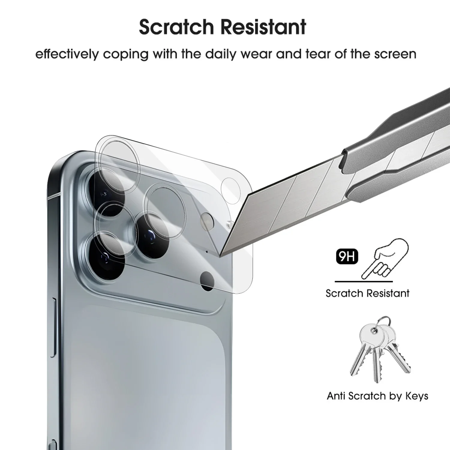 5-Piece Anti-Scratch Full Cover Camera Lens Tempered Glass Protective Film