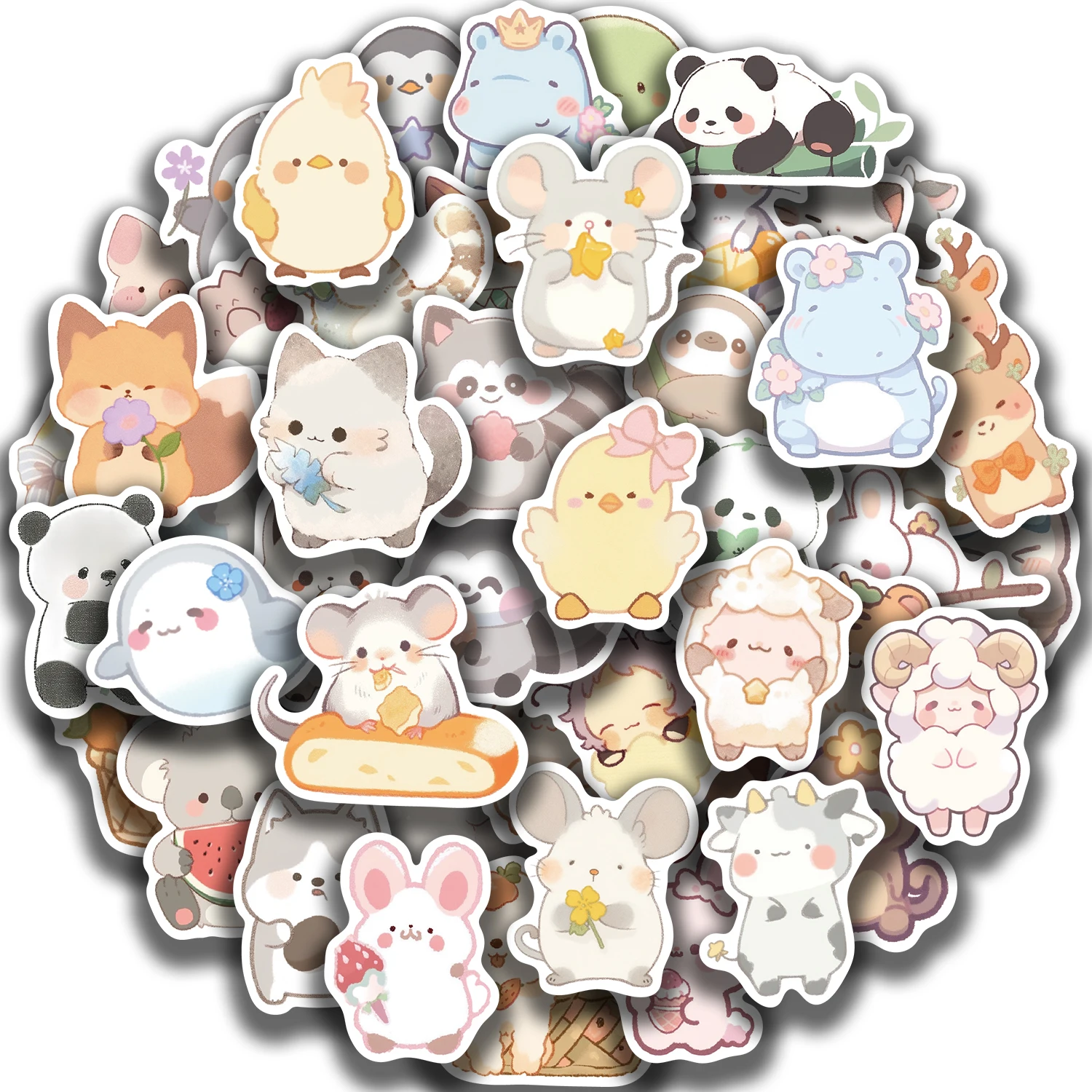 50pcs-Cute-Cartoon-Animal-Stickers-Notebook-Laptop-Phone-Computer ...