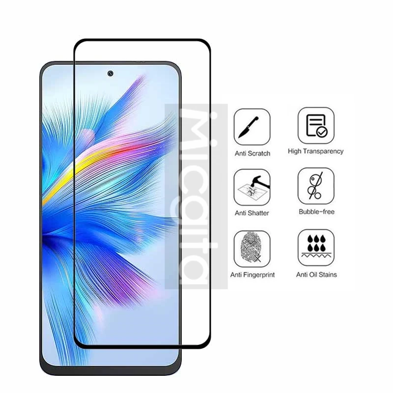 Premium Full Glue Screen Protector with Soft Fiber Lens Film - Ultra-Clear, Anti-Scratch Glass