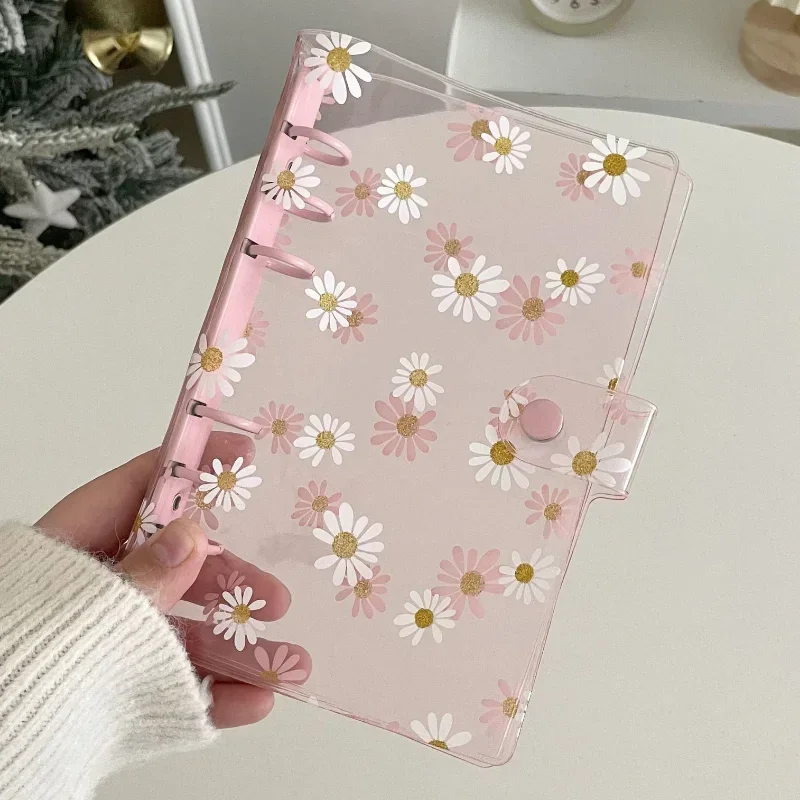 1PC A5/A6 Daisy Notebook Organizer Binder Cover diario di cancelleria coreano Sketchbook accessori per quaderni audiolesline