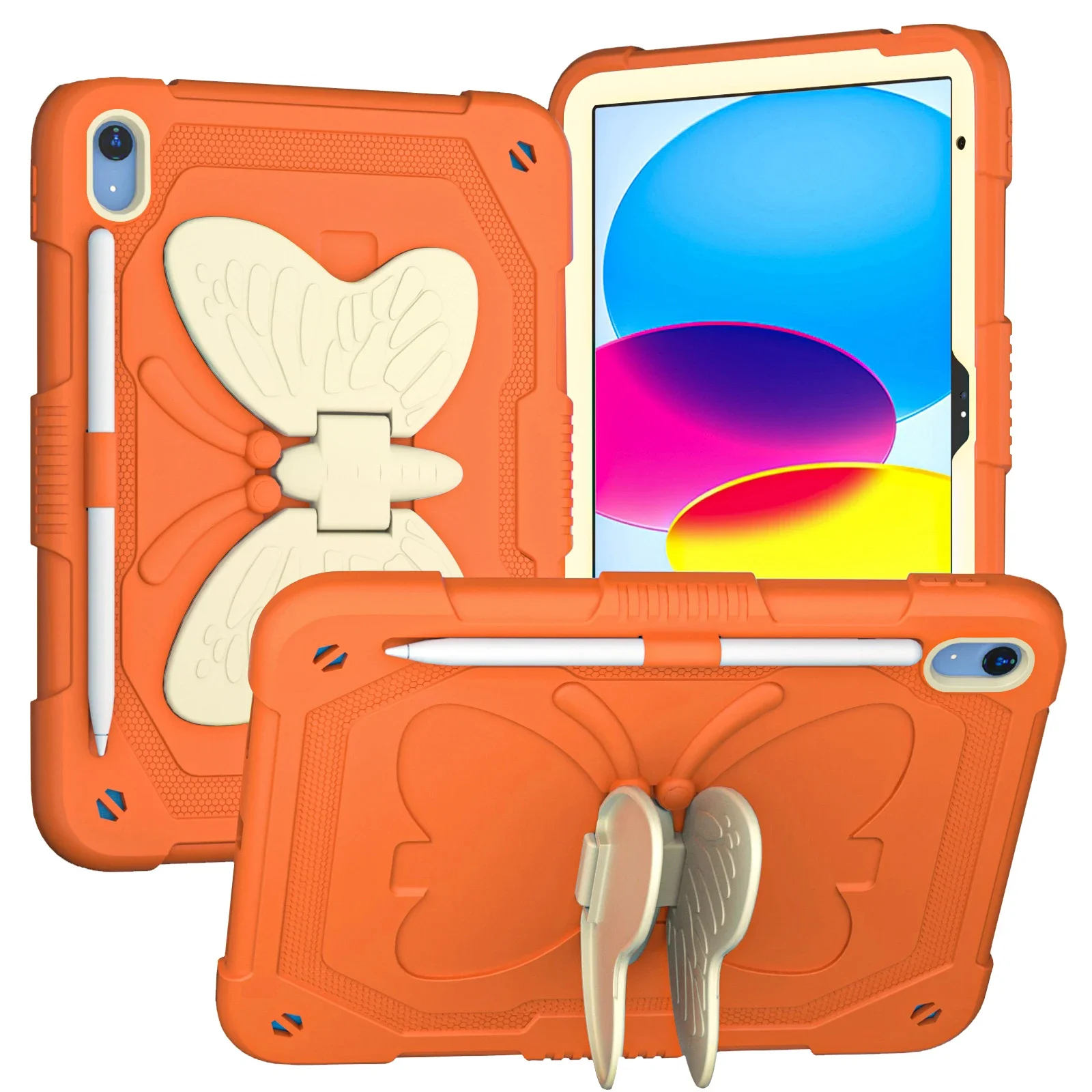 thumbnail image 1 of Funda de mariposa para niños, funda a prueba de golpes para ipad Mini 5 6 9,7 2017 2018 7th 8th 9th Gen 2021 Air 2 3 4 10,9 Pro 10,5 11 2024, 1 of 5