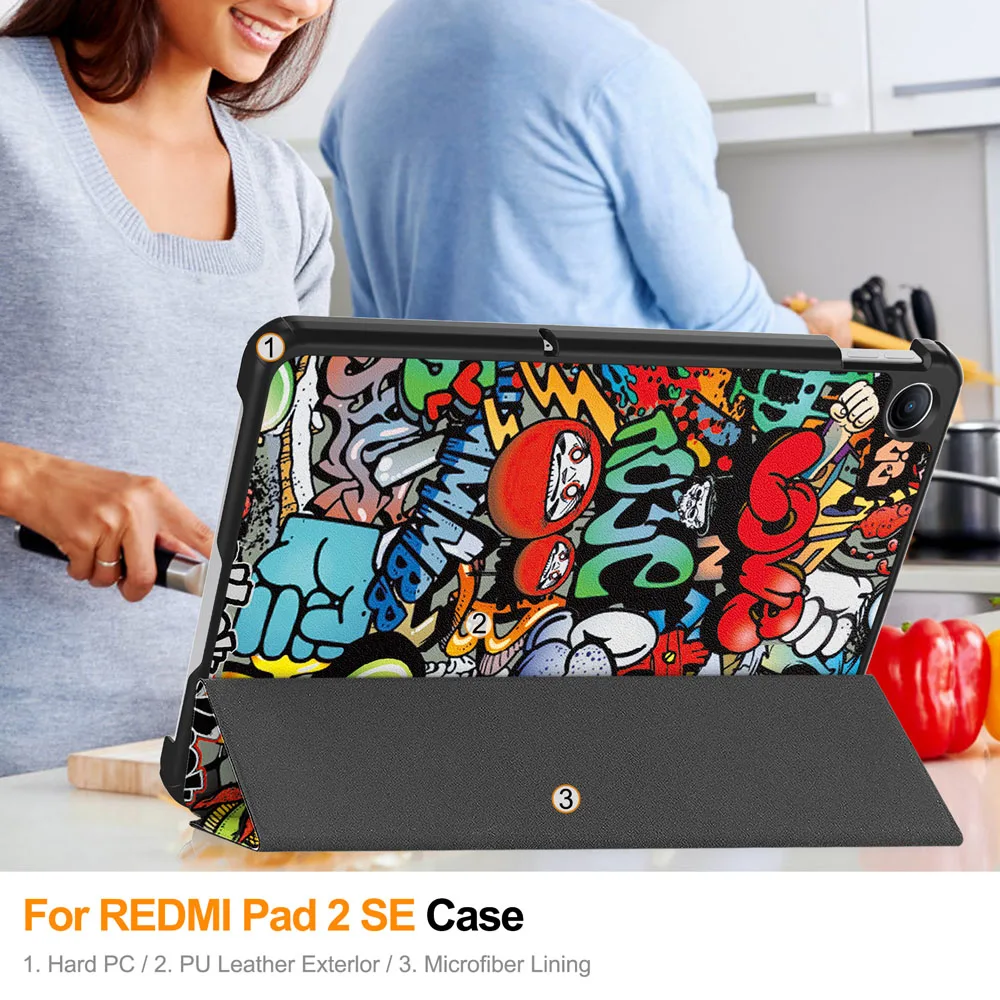 Tri-Fold Stand Hard Shell Auto Sleep/Wake Shockproof Protective Case