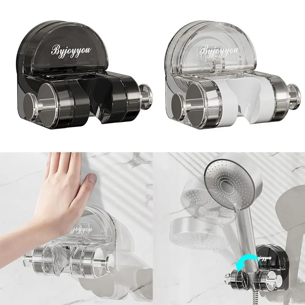 Adjustable Suction Cup Shower Rack Removable Easy to Install Shower Head Holder Wall Mount Shower Wand Holde Bathroom 4