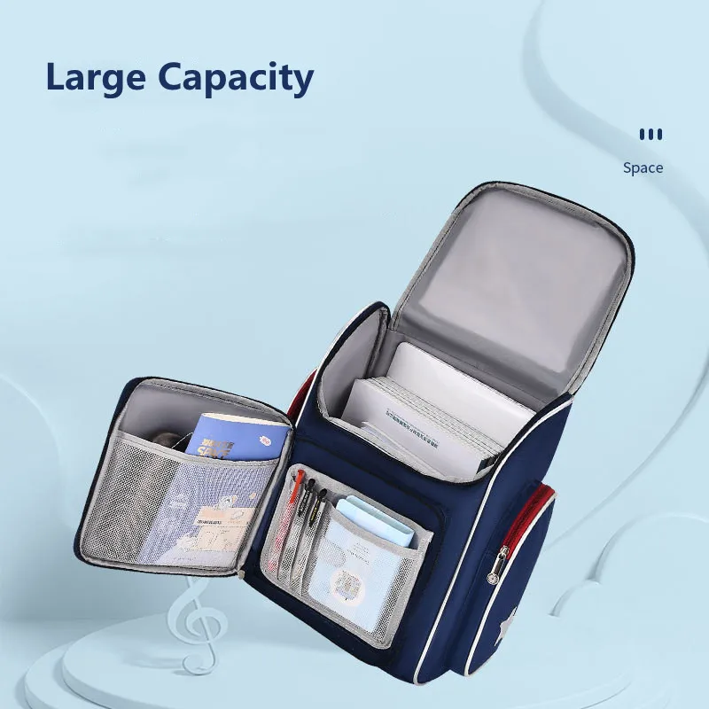 2023 New School Bags For Boys Girls England Style Primary Student Shoulder Orthopedic Backpack Large Capacity Light Mochila 5