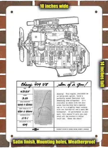 

Металлический знак-1962 409 - 10x14 дюймов