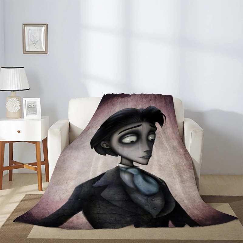 

Child Blanket Tim Burton's Corpse Bride Blankets for Decorative Sofa Blankets & Throws Summer Comforter Furry Throw Bed Double