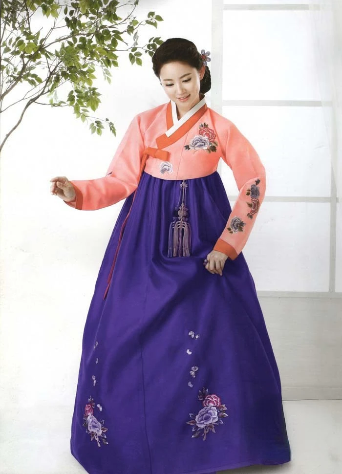 Ladies Hanbok Korea Imported Hanbok Hand Embroidery / Wedding Welcome National Costume welcome page