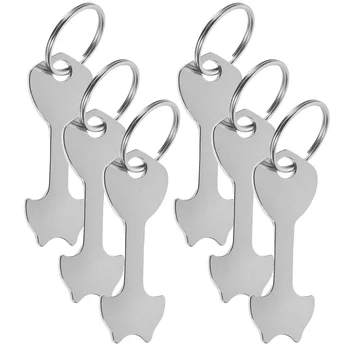 쇼핑 트롤리 토큰 동전 키체인 트롤리 키링 후크 잠금 해제 키 리무버 병따개, 쇼핑 카트 토큰, 6 개