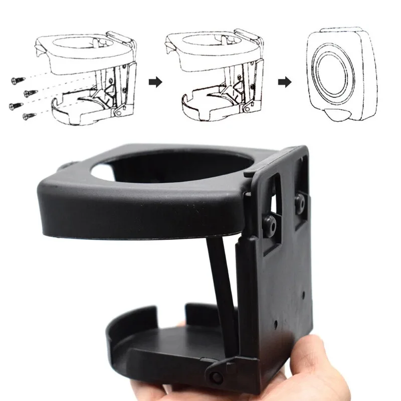 Universal Foldable Car Cup Holder for Air Vent Outlet 1PC Adjustable Drink Coffee Bottle Stand Mount Easy Install