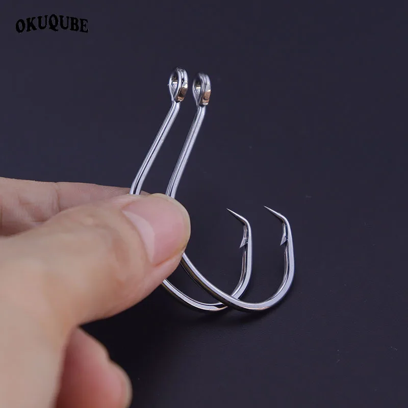 150pcs/lot 7384 2X Strong Offset Sport Circle Hooks High Carbon Steel Black  Octopus Saltwater Fishing