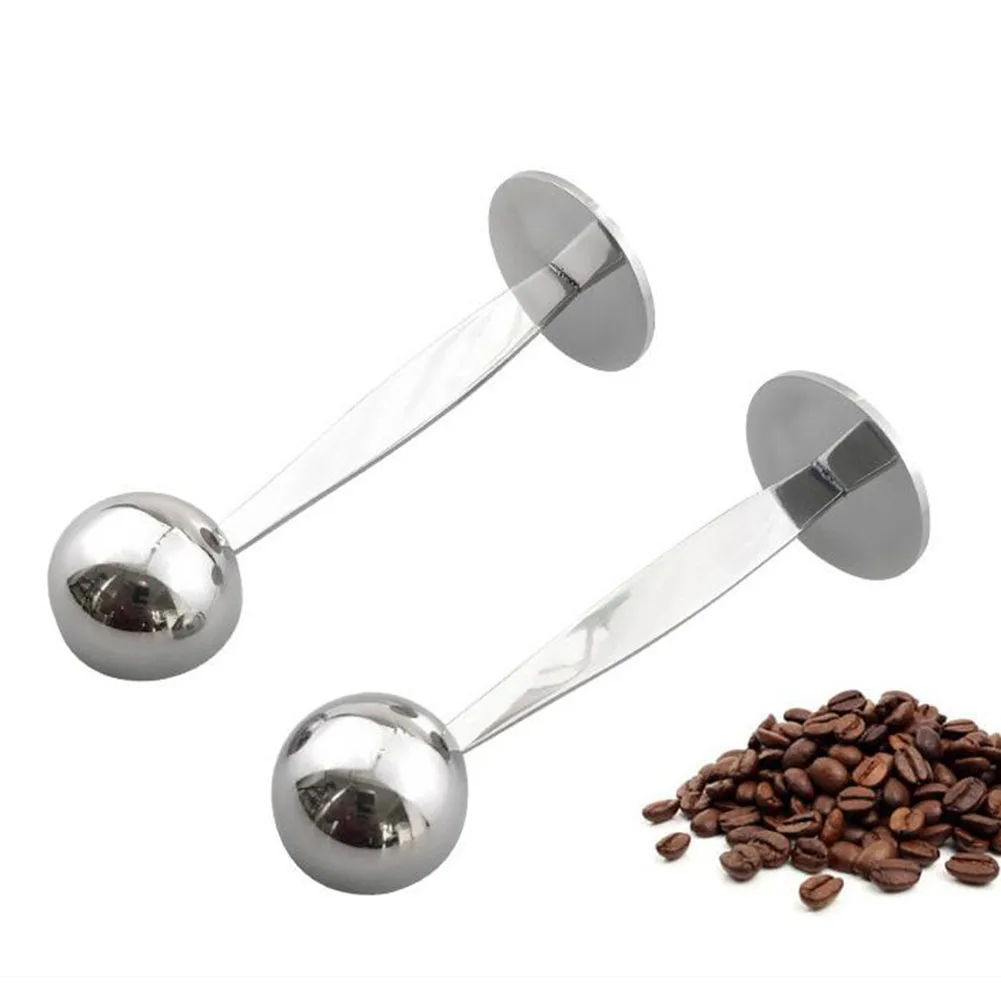 

2 In 1 Coffee Spoon 10g Standard Measuring Spoon Dual-use Bean Scoop Powder Press Scoop Coffee Machine Accessories Kitchen Tools