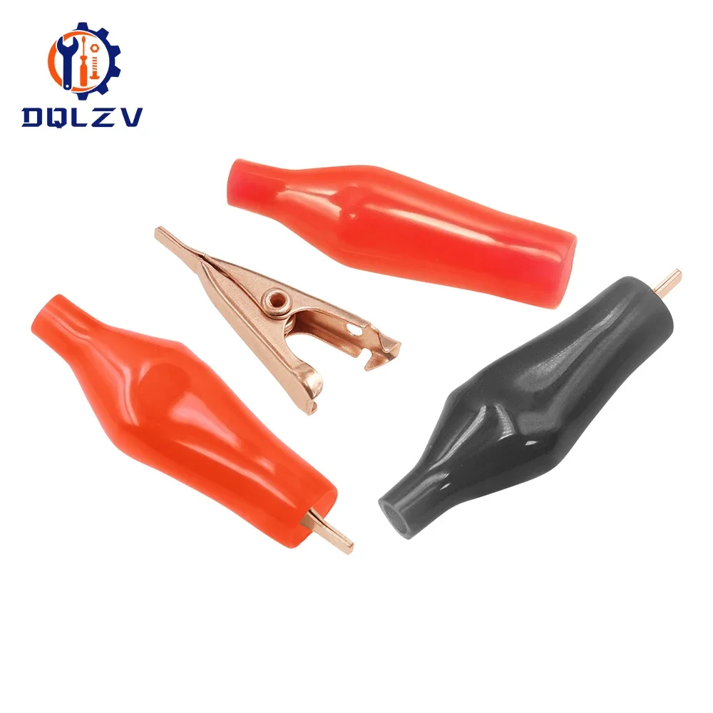 5PCS 5A Alligator Clip 28mm Flat-mouthed Copper Clip