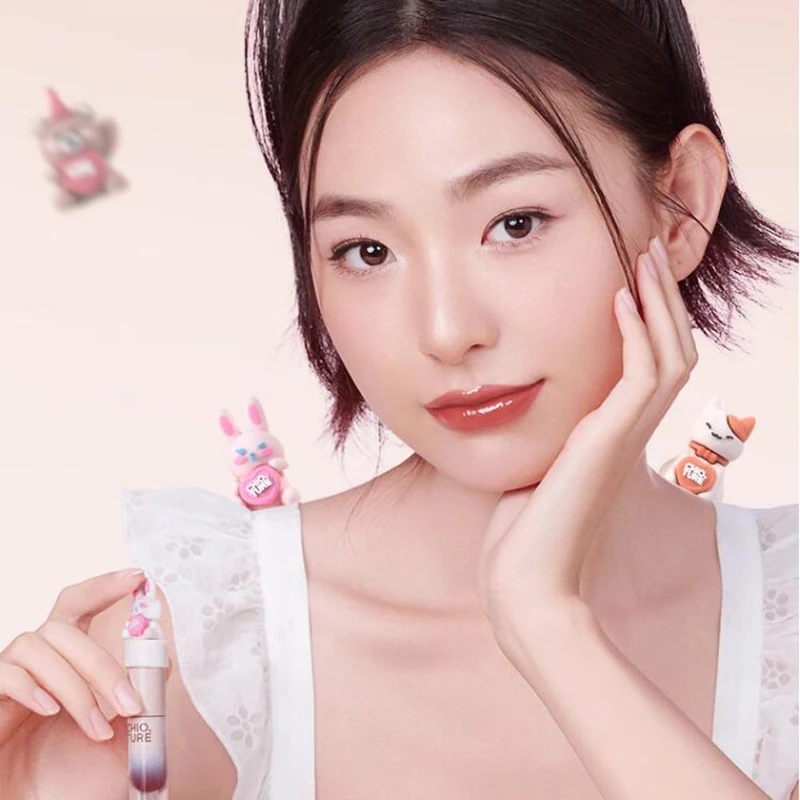 CHIOTURE Mini Long-Lasting Lip Glaze Set Of Makeup Gift Box Lipstick Not Touching Cup Cosmetics As A Gift For Girls