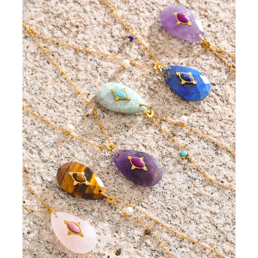 Yhpup 32mm Drop Pendant Necklace Women