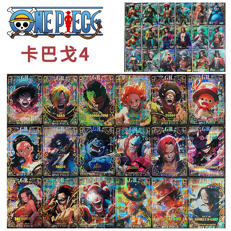 Kabage-4D One Piece Gr-Hr-Lr Series Personaggi Anime Monkey D Rufy Nami Usopp Cartoon Toys Collection Card Regalo Di Compleanno