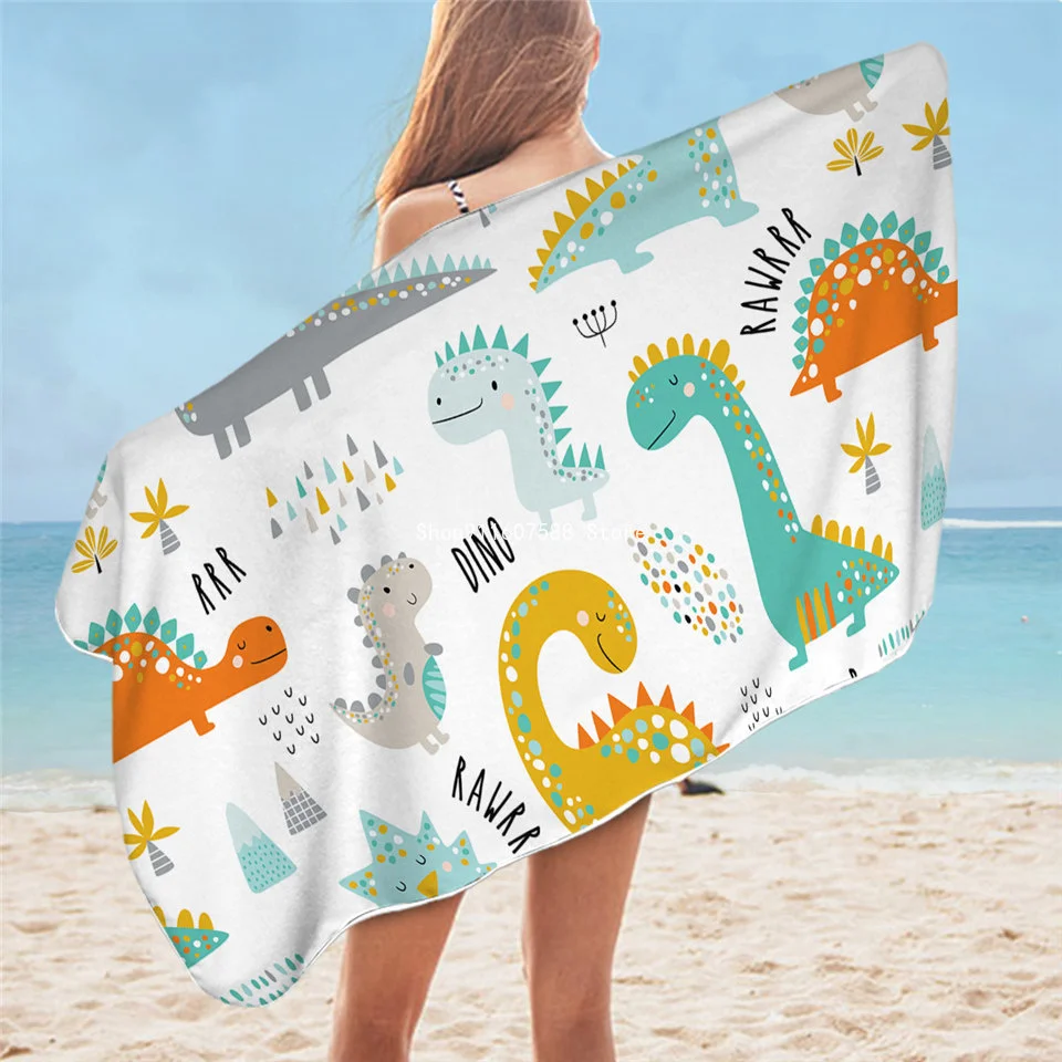 

Банное полотенце для ванной комнаты с принтом динозавра Юрского периода