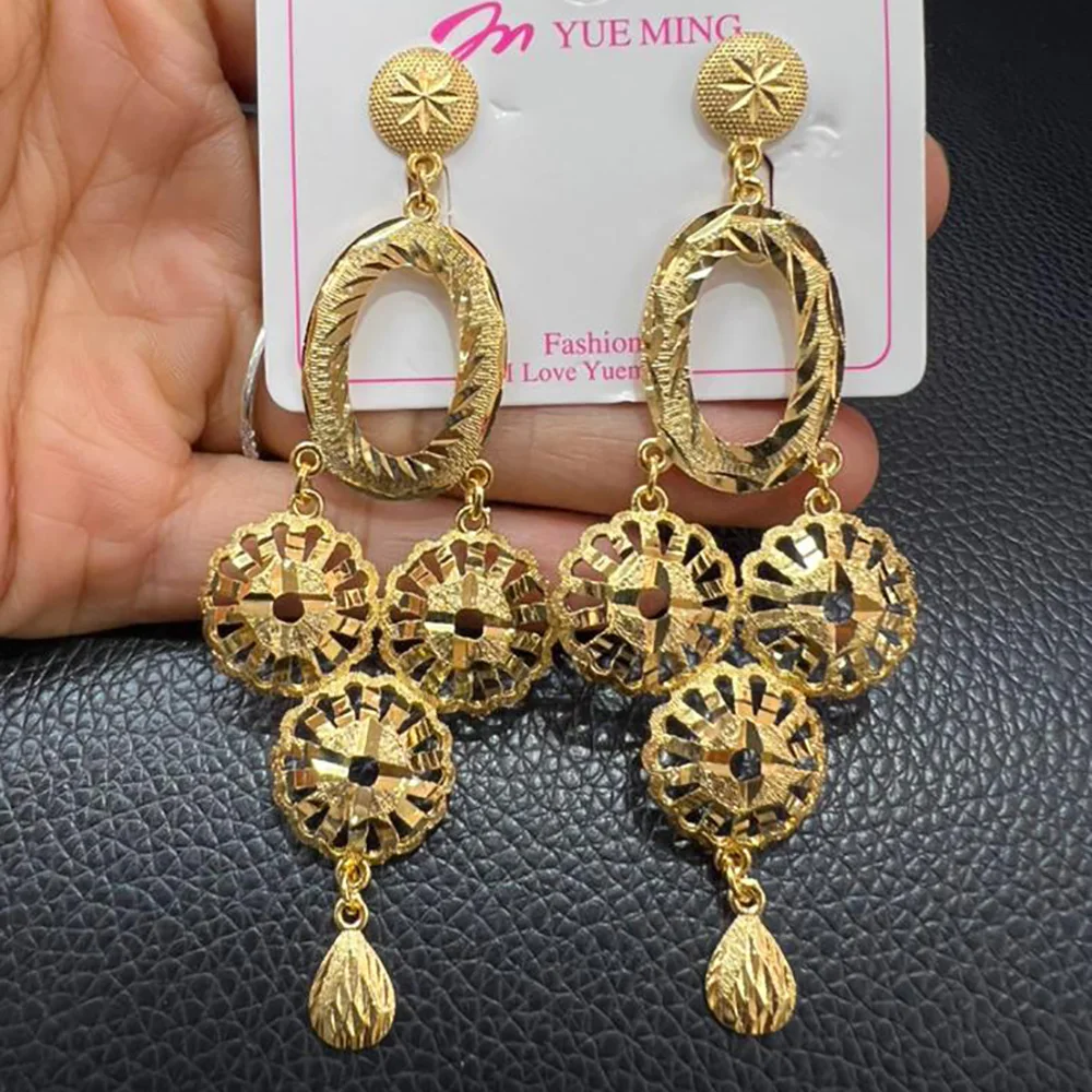 Gold Jewelry Dubai Earrings Women Ethiopia Earrings Gold Earring