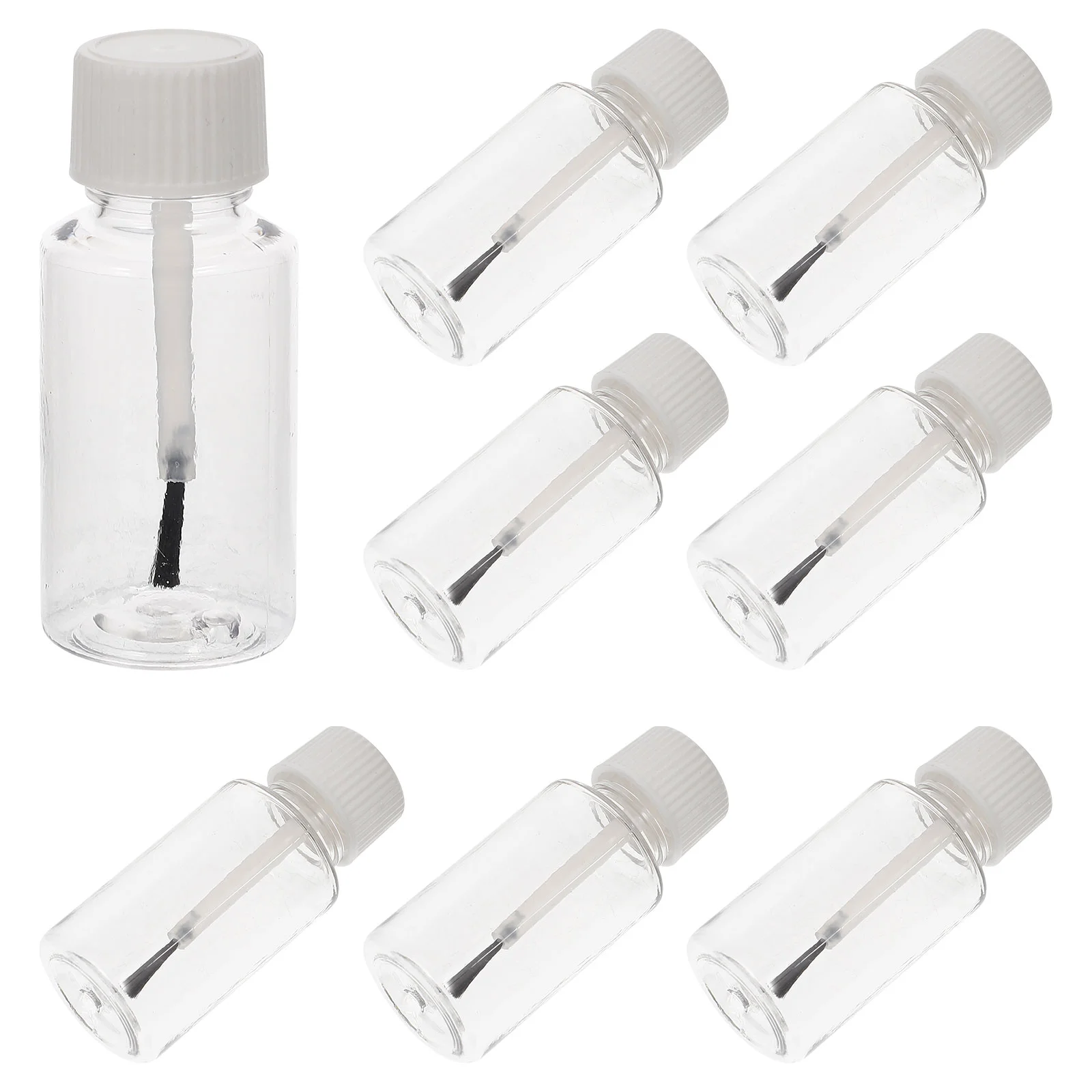 

8Pcs Brush Design Empty Bottles Nail Polish Bottles Refillable Nail Polish Dispensers Bottles with Brush