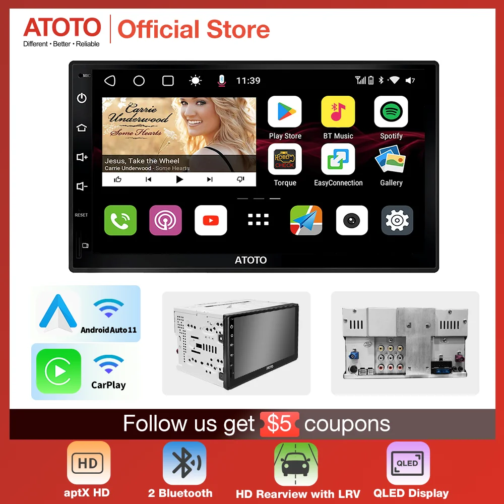 ATOTO S8 LT Car Radio 2 Din 10 Inch Android Auto CarPlay Bluetooth Car  Stereo 2G/32G Built-in Built-in Digital Signal Processor - AliExpress