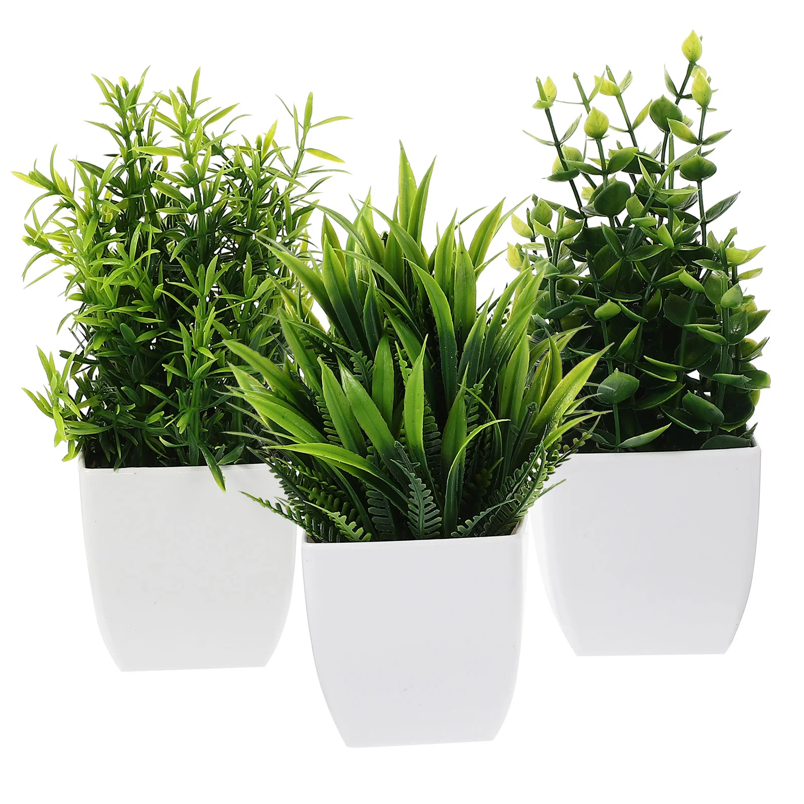 

Simulated Potted Plants Fake Decors Artificial Plantss Indoor Green Faux for Home Mini Pp Imitation Bonsai Ornaments Office