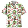 Australia Sloth Hawaiian Shirt For Men Fashion 3d Printed Tropic Animals Shirts Summer Street Short Sleeves Button Lapel Blouse 4