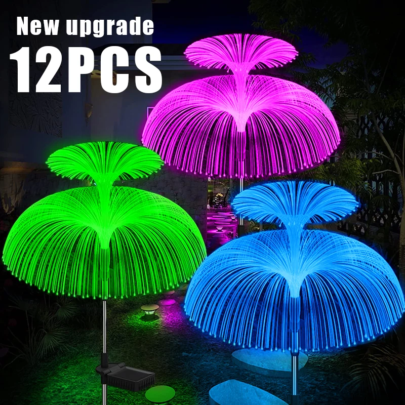 Solar Flowers Lights Waterproof Jellyfish Outdoor Garden Decor Solar Lights For Yard Patio Pathway Lawn lamp