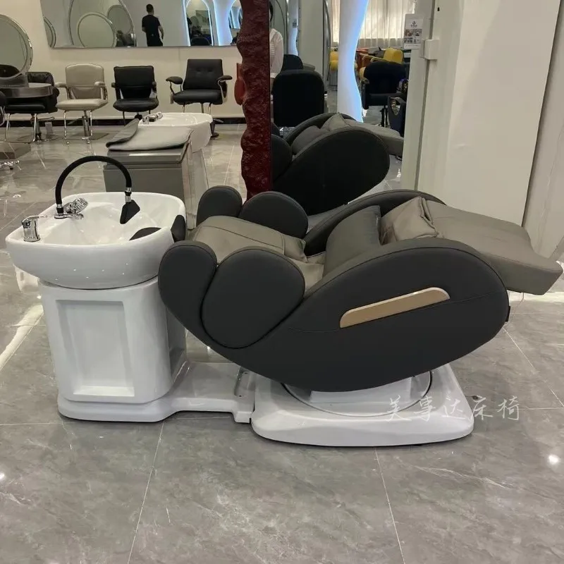 Professional Electric Shampoo Chair Head Spa Hair Washing Chair Cosmetic Shaving Kappers Stoel Barber Shop Furniture CY50XT