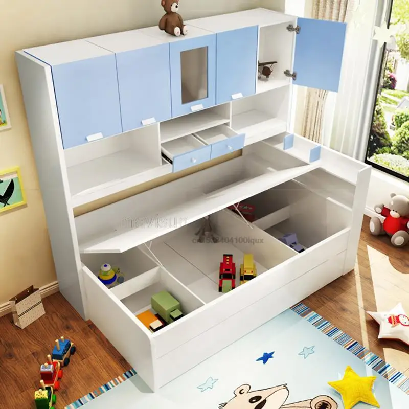 Children's Bed With Drawers Multifunctional Eco-Friendly Bed For Boys Simple And Modern Kids Bedroom Furniture In High Quality
