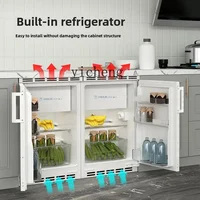ZC Horizontal Embedded Direct Cooling Refrigerator Undercounter Household Embedded Small Mini Embedded Bottom Refrigerator 3