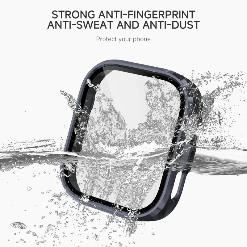 Premium Silicone PC Case with Glass Screen Protector - Durable Bumper Cover