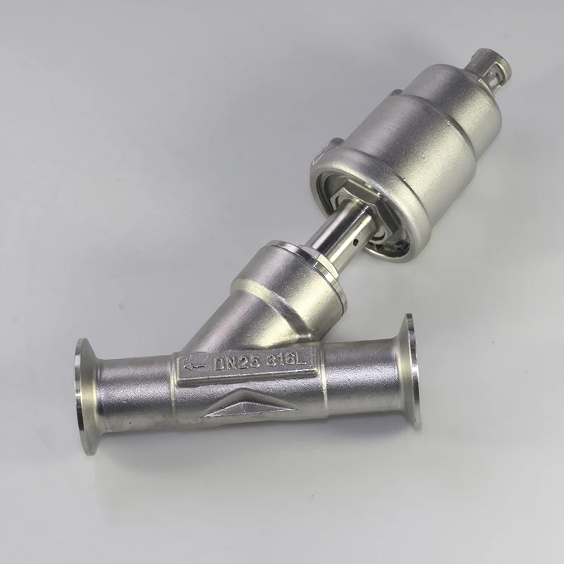 Stainless steel valve Clamp quick mounting connection DN15-DN80 Pneumatic control Angle seat valve
