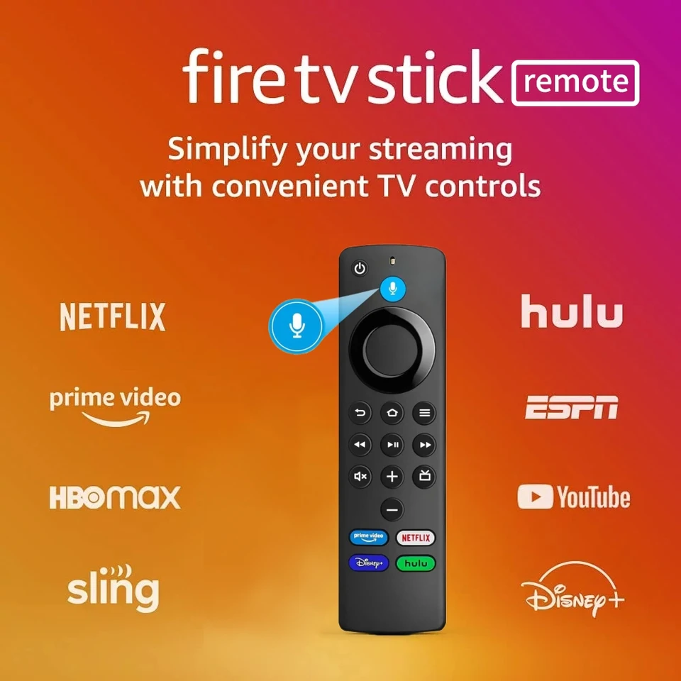 Telecomando Vocale Di Ricambio Per Fire TV Stick (2a/3a/4K/Max/Lite) E TV Cube - Nessun Tasto Volume/On-Off