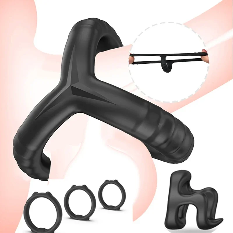 

Penis Cock Ring on for Men Delay Ejaculation Erection Sex Shop Toys for Couple Chastity Cage Penis ring Man Dick Enlarger Rings