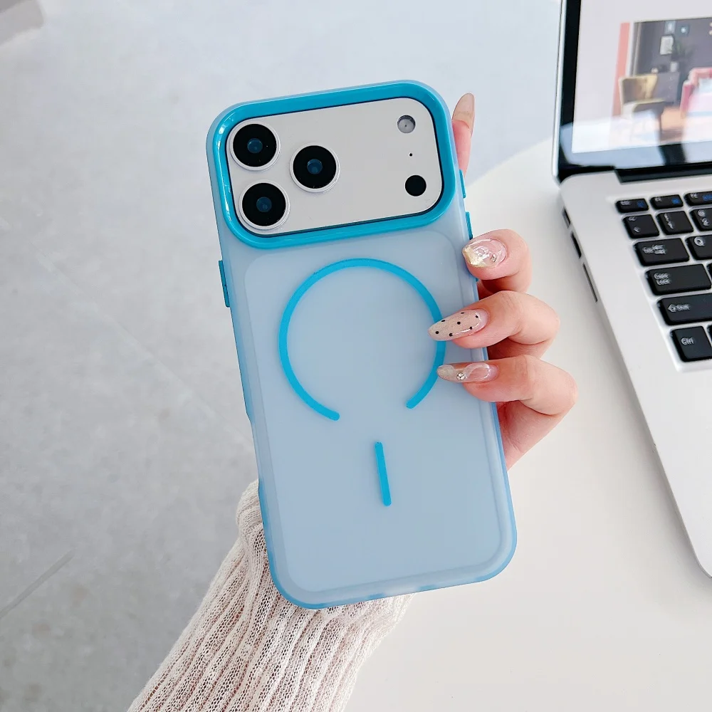 Frosted Candy Colors Magnetic Shockproof Phone Case