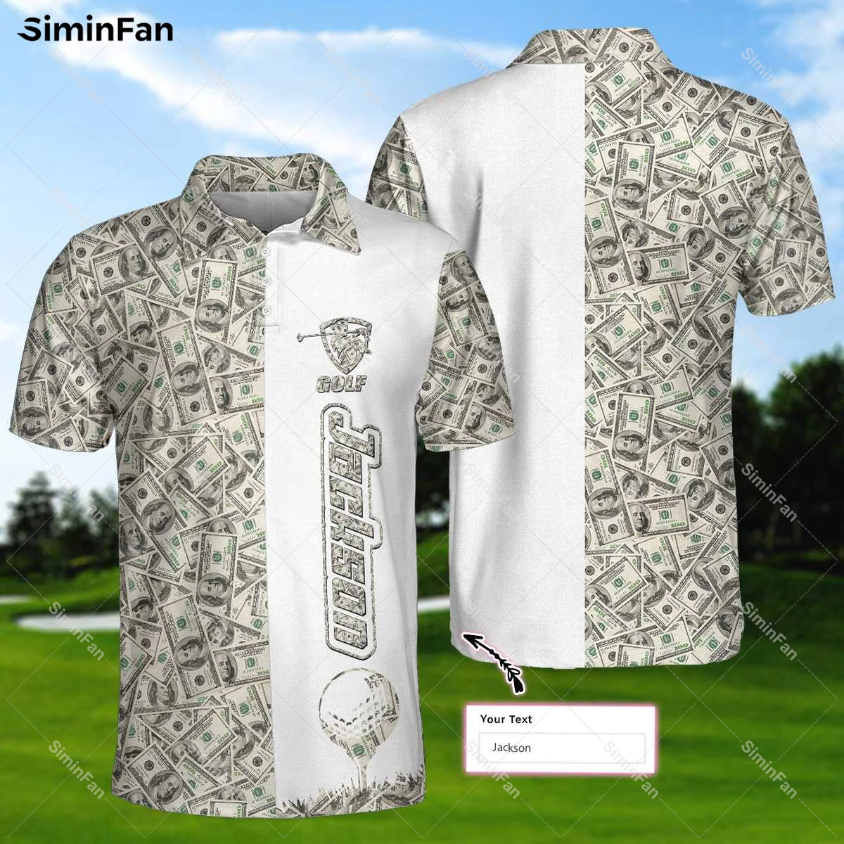 

Personalized Dollar Golf 3D Full Printed Polo Shirts Men Tshirt Summer Turndown Collar Tee Female Top Unisex Fashion Streetwear