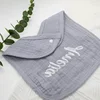 Personalized Embroidered Bib, Customized Baby Embroidered Name, Baby Baptism Gift, Birthday Gift, saliva bib 2