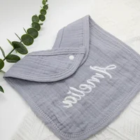 Personalized Embroidered Bib, Customized Baby Embroidered Name, Baby Baptism Gift, Birthday Gift, saliva bib 2