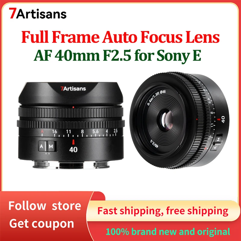 7artisans AF 40mm F2.5  E 풀프레임 자동 초점 렌즈,  A6700 A7 ..