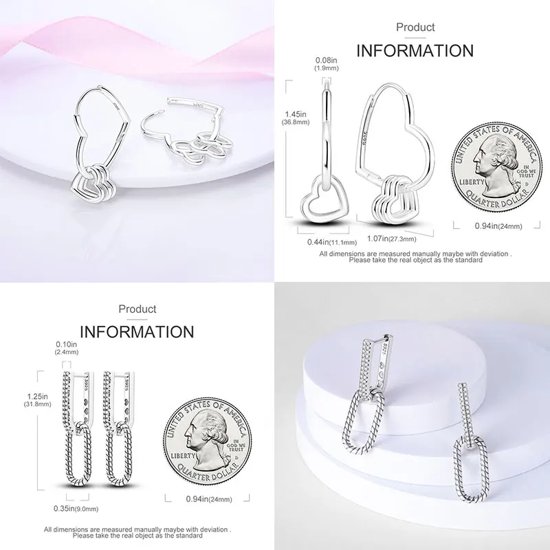925 Sterling Silver Heart Big Circle Earring Pave U Shape Hoop Earrings For Women Original Wedding Engagement Birthday Gift hoop earrings silver earrings silver hoop earrings womens earrings heart hoop earrings heart earrings