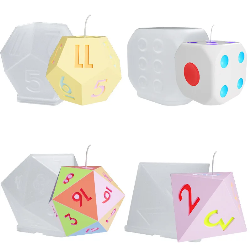 Large Style Dice Silicone Mold DIY 2 Typs Dice Epoxy Resin Mold