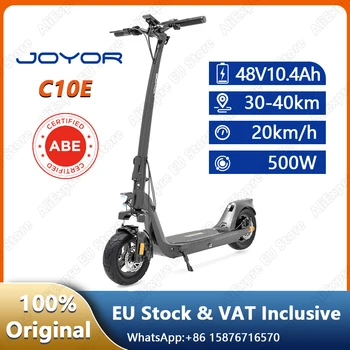 Monopattino elettrico JOYOR C10E con certificazione ABE, motore da 500W, batteria rimovibile da 48V 10.4Ah, pneumatici da 10 pollici.