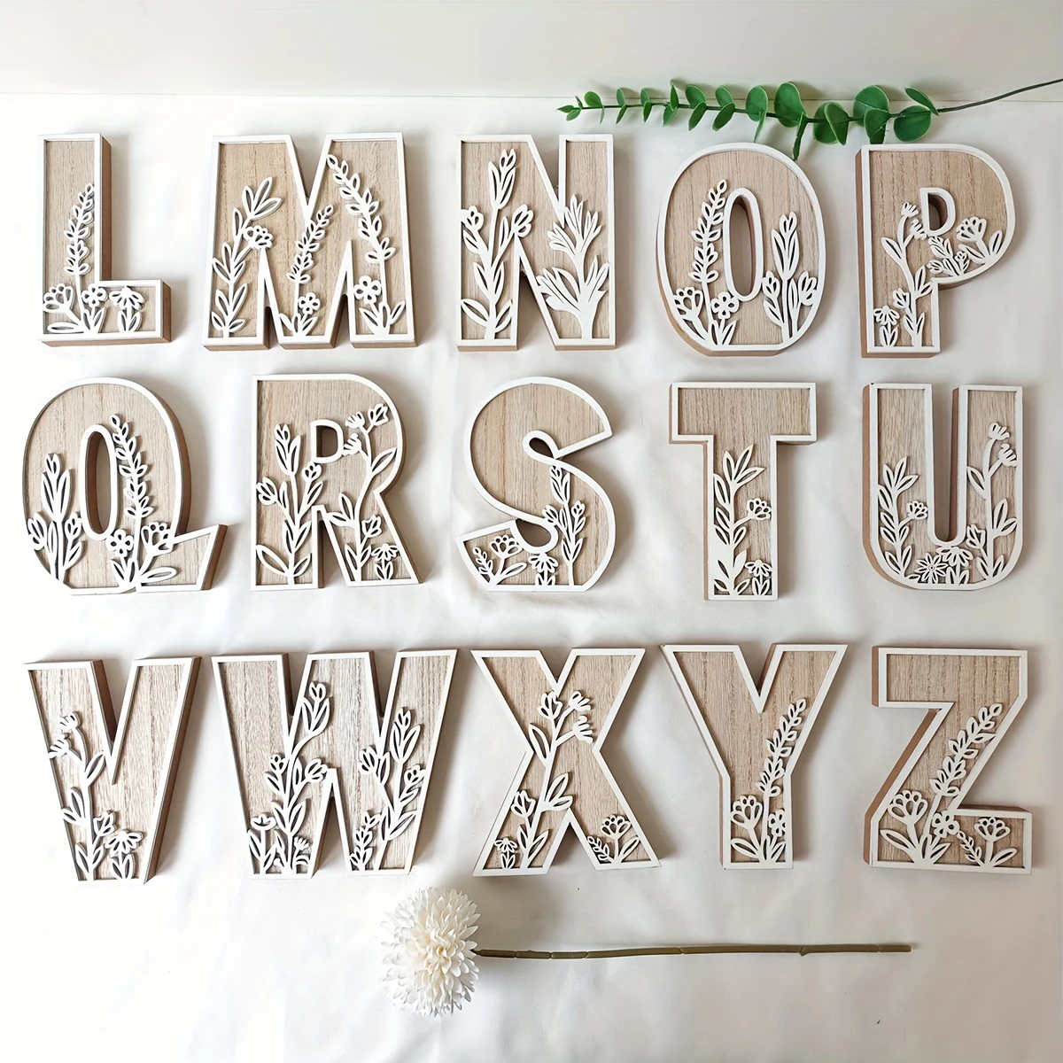 Wooden Letter Decor 1pcs A-Z Alphabet Carved Ornaments Table Wall I LOVE YOU Handcraft DIY Home Decor
