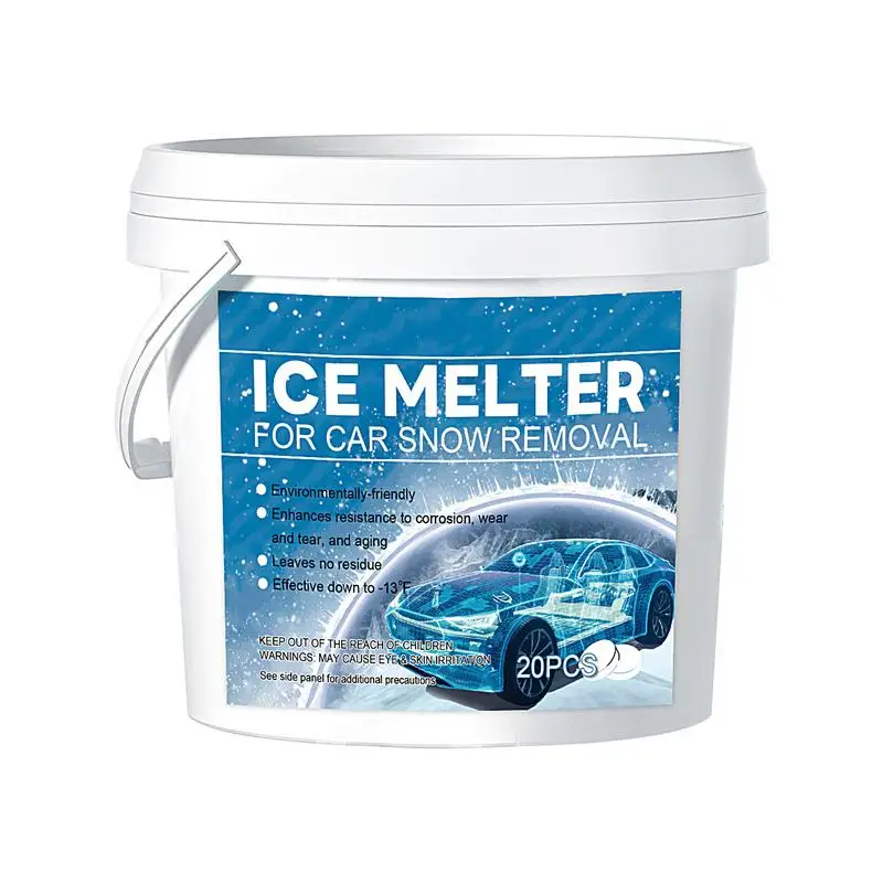 

Ice Melt Fast Acting Snow Ice Melter Tablets Plant And Concrete Friendly Ice Melt Environmentally Safe For Roofs Trees Car