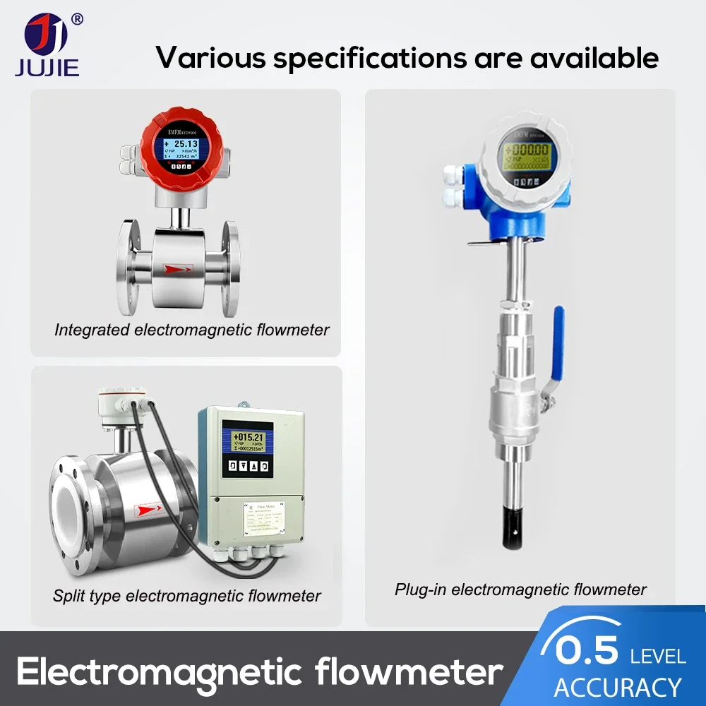 Wastewater Seawater Acid High accuracy Milk Magnetic Flowmeter Digital Water Electromagnetic Flow Meter