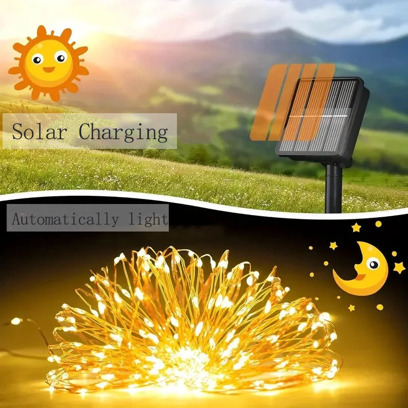 LED Outdoor Solar Lamp String Lights Fairy Holiday Wedding Party Garland 5/10/20/30M Solar Garden Waterproof for Home Led Decor solar lights solar fairy lights solar decoration light