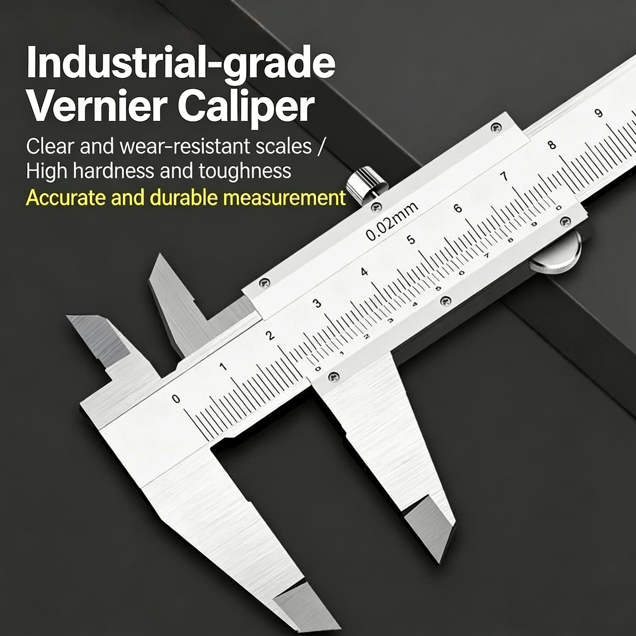 산업용 등급 스테인리스 스틸 버니어 캘리퍼스 - 0-150/200mm 가정 및 작업장용 고정밀 측정 도구
